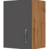Held Möbel Küchen-Hängeschrank Sorrento BxHxT 40x57x34cm Anthrazit-Wotaneiche