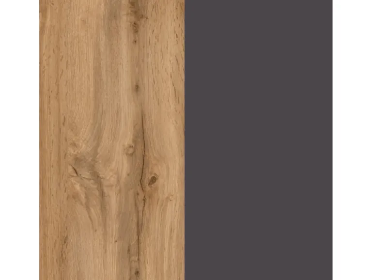 Held Möbel Küchen-Kühlschrankumbauschrank Turin 60 cm Graphit/Wotaneiche