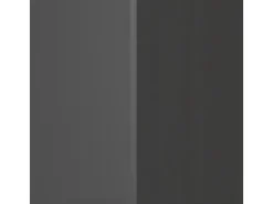 Held Möbel Küchen-Kühlschrankumbauschrank 60 cm Hochglanz Graphit/Graphit