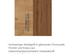 Held Möbel Küchen-Kühlschrankumbau Sorrento B60 x H200 x T60cm Nische Wotaneiche