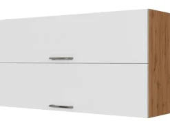 Held Möbel Küchen-Klapphängeschrank Sorrento BxHxT 110x 57x 34cm Weiß-Wotaneiche