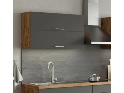 Held Möbel Küchen-Klapphängeschrank Sorrento 100x57x34cm Anthra.-WotanEiche