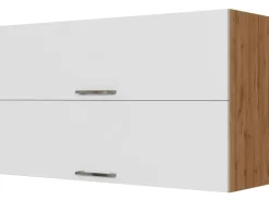 Held Möbel Küchen-Klapphängeschrank Sorrento BxHxT 100x 57x 34cm Weiß-Wotaneiche