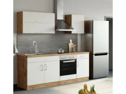 Held Möbel Küchen-Klapphängeschrank Sorrento BxHxT 100x 57x 34cm Weiß-Wotaneiche