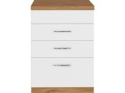 Held Möbel Küchen-Kochfeldumbauschrank Sorrento 60x85x60cm 2 SK 1 AZ Weiß-Wotan.