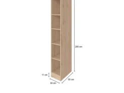 Held Möbel Küchenregal Sorrento BxHxT 30 x 200 x 60 cm 4 Einlegeböden Grafit