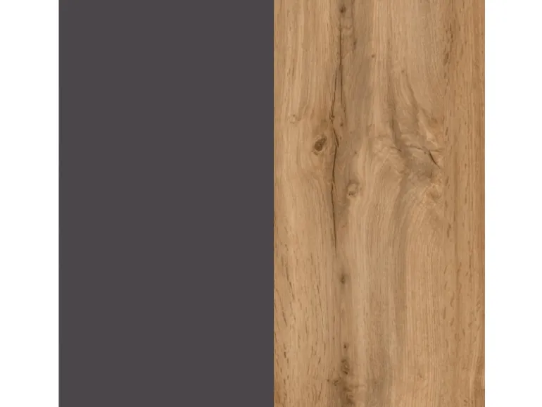 Held Möbel Küchen-Spülenunterschrank Turin 120 cm mit 2 Türen Wotaneiche/Graphit