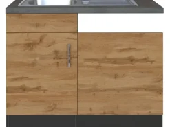 Held Möbel Küchen-Spülzentrum Sorrento 110x85x60cm Blende+Sockel Wotan.-Graf.