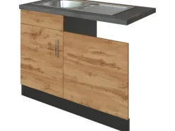 Held Möbel Küchen-Spülzentrum Sorrento 110x85x60cm Blende+Sockel Wotan.-Graf.