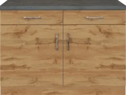 Held Möbel Küchen-Unterschrank Sorrento 100x85x60cm 2 Tür. 2Schubk.+Boden Wotan.