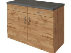 Held Möbel Küchen-Unterschrank Sorrento 100x85x60cm 2 Tür. 2Schubk.+Boden Wotan.