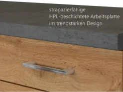 Held Möbel Küchen-Unterschrank Sorrento 100x85x60cm 2 Tür. 2Schubk.+Boden Wotan.