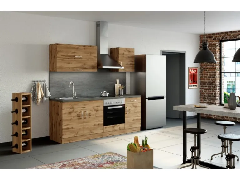 Held Möbel Küchen-Unterschrank Sorrento 50x85x60cm 1 Auszug WotanEiche