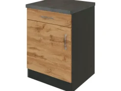 Held Möbel Küchen-Unterschrank Sorrento 50x85x60cm 1 Auszug Wotan.-Graf.