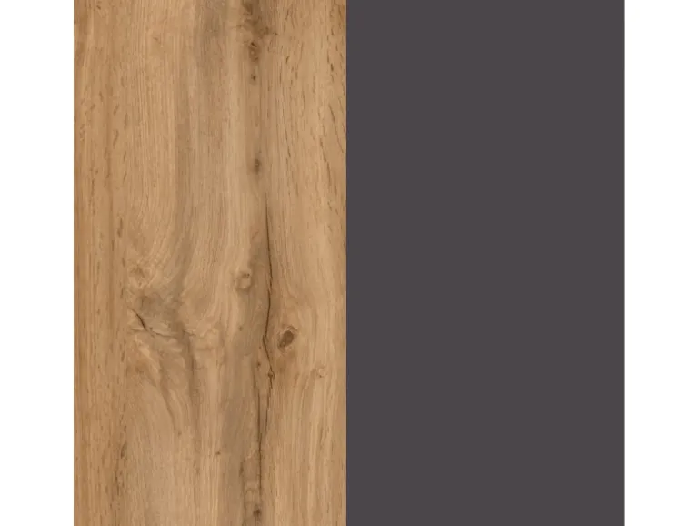 Held Möbel Küchenunterschrank Turin 60 cm 1 Tür 1 Schublade Wotaneiche/Graphit