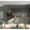 Held Möbel Küchenzeile 300 cm Matt Grau-Wotaneiche ohne E-Geräte