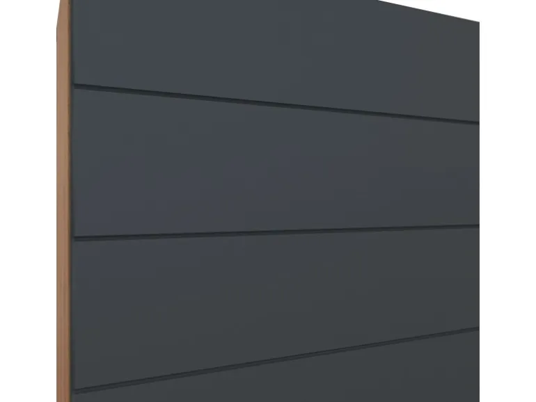 Held Möbel Küchenzeile 300 cm Matt Grau-Wotaneiche ohne E-Geräte