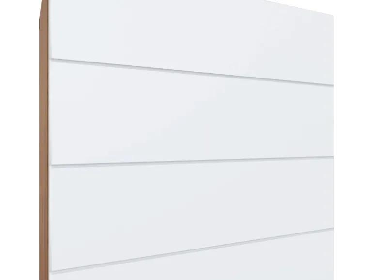 Held Möbel Küchenzeile 240 cm Matt Weiß-Wotaneiche ohne E-Geräte