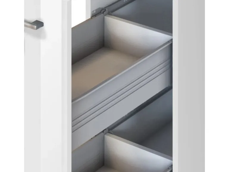 Held Möbel Küchenzeile Mailand 330 cm Weiß Hochglanz-Weiß Matt mit E-Geräten