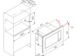 Held Möbel Küchenzeile Mailand 340 cm Grau Hochglanz-Grau Matt mit E-Geräten