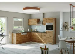 Held Möbel Küchenzeile Sorrento 210/ 270 cm Wotaneiche o. E-Geräte Winkel