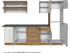 Held Möbel Küchenzeile Sorrento 210/ 270 cm Wotaneiche o. E-Geräte Winkel