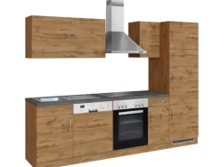 Held Möbel Küchenzeile Sorrento 270 cm Wotaneiche-Wotaneiche