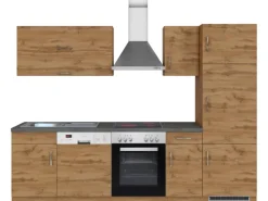 Held Möbel Küchenzeile Sorrento 270 cm Wotaneiche-Wotaneiche