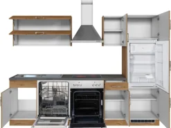 Held Möbel Küchenzeile Sorrento 270 cm Wotaneiche-Wotaneiche