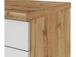 Held Möbel Küchenzeile Sorrento 270 cm Weiß-Wotaneiche ohne E-Geräte