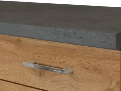 Held Möbel Küchenzeile Sorrento 210/ 270 cm Wotaneiche-Grafit o. E-Geräte Winkel