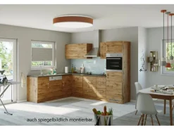 Held Möbel Küchenzeile Sorrento 210/ 270 cm Wotaneiche Winkel