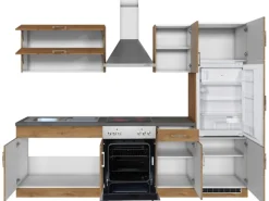 Held Möbel Küchenzeile Sorrento 270 cm Wotaneiche-Wotaneiche