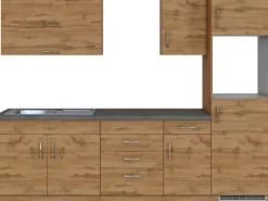 Held Möbel Küchenzeile Sorrento 270 cm Wotaneiche ohne E-Geräte