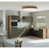 Held Möbel Küchenzeile Sorrento 210/ 270 cm Anthrazit-Wotaneiche Winkel