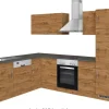 Held Möbel Küchenzeile Sorrento 210/ 270 cm Wotaneiche Winkel