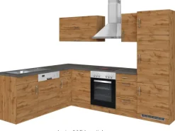 Held Möbel Küchenzeile Sorrento 210/ 270 cm Wotaneiche Winkel