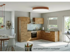 Held Möbel Küchenzeile Sorrento 210/ 270 cm Wotaneiche Winkel