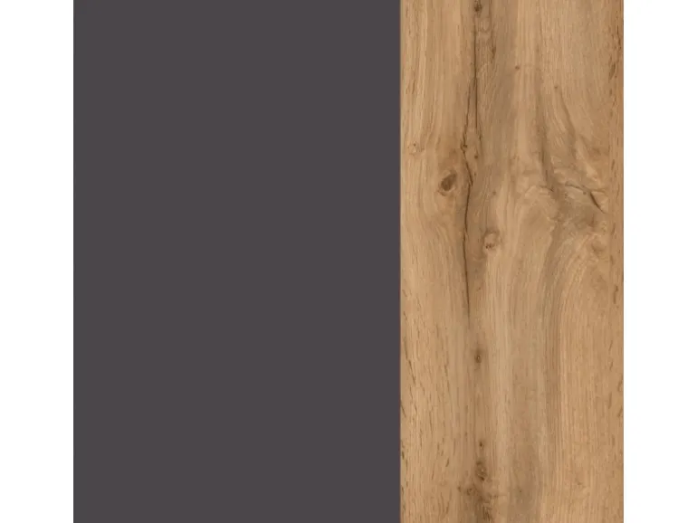 Held Möbel Küchenzeile Sorrento 210 cm Anthrazit-Wotaneiche Winkel