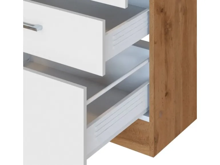 Held Möbel Küchenzeile Sorrento 360 cm Weiß-Wotaneiche