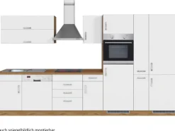 Held Möbel Küchenzeile Sorrento 360 cm Weiß-Wotaneiche