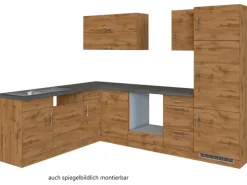 Held Möbel Küchenzeile Sorrento 210/ 270 cm Wotaneiche o. E-Geräte Winkel