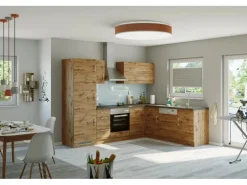 Held Möbel Küchenzeile Sorrento 210/ 270 cm Wotaneiche o. E-Geräte Winkel