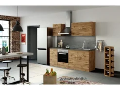 Held Möbel Küchenzeile Sorrento 210 cm Wotaneiche-Wotaneiche