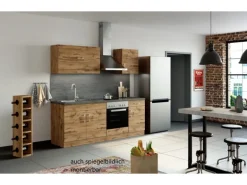 Held Möbel Küchenzeile Sorrento 210 cm Wotaneiche-Wotaneiche