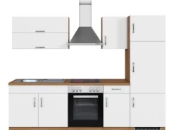 Held Möbel Küchenzeile Sorrento 270 cm Weiß-Wotaneiche