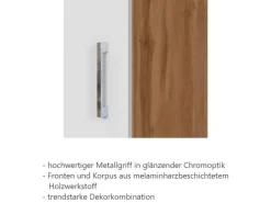 Held Möbel Küchenzeile Sorrento 270 cm Weiß-Wotaneiche