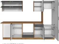 Held Möbel Küchenzeile Sorrento 210/ 270 cm Anthr.-Wotaneiche o. E-Geräte Winkel