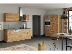 Held Möbel Küchenzeile Sorrento 360 cm Wotaneiche-Wotaneiche