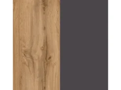 Held Möbel Küchenzeile Turin 390 cm Graphit-Wotaneiche mit E-Geräten